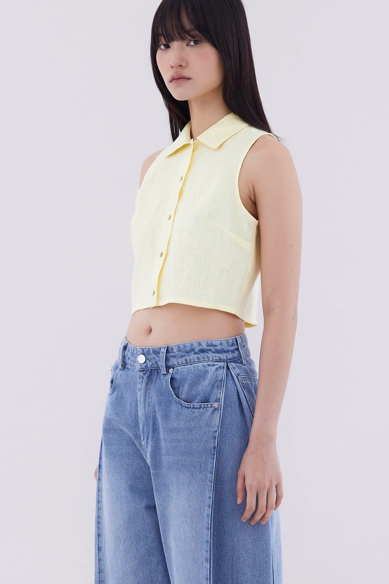 Kaize Collared Crop Top