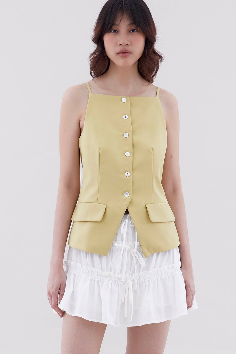 Tamie Straight Neck Waistcoat