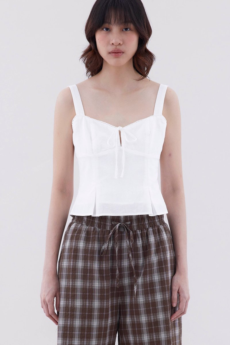 Dariana Crochet-Trim Fitted Top
