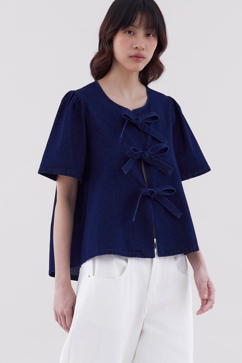 Selene Front-Tie Blouse
