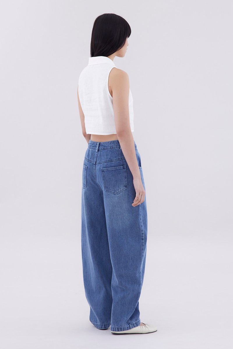 Keara Mid-Rise Barrel Leg Jeans