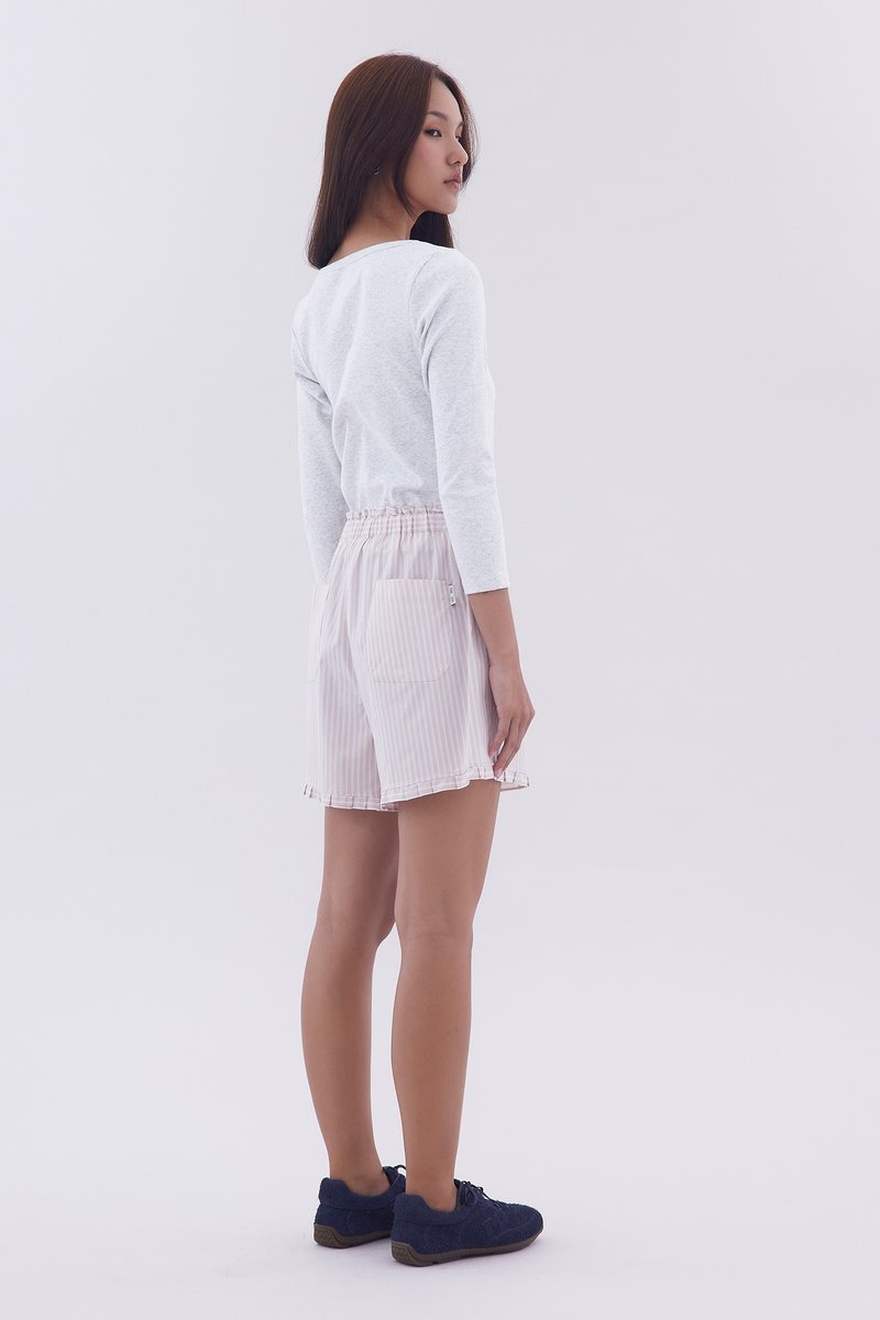 Pleated Hem Shorts