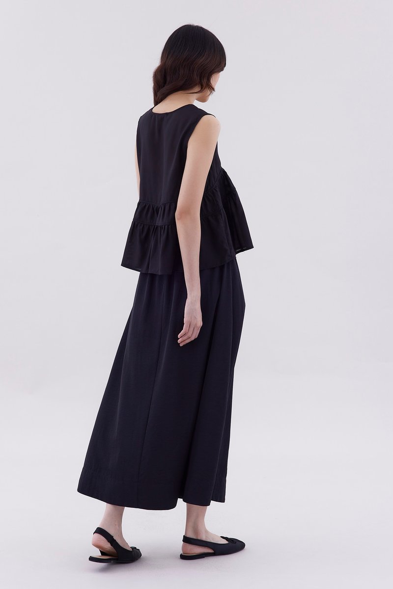 Fernella Ribbon-Tiered Top