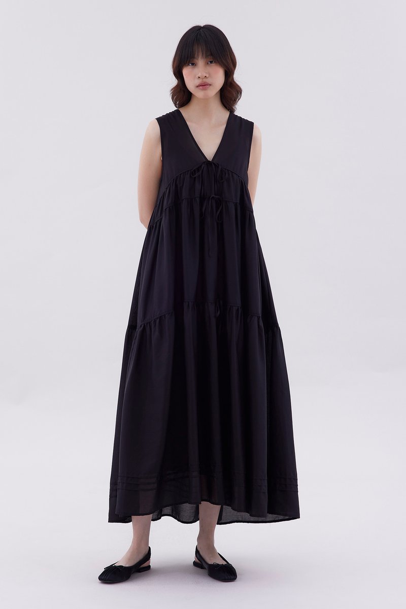 Noelle Ribbon-Tiered Dress