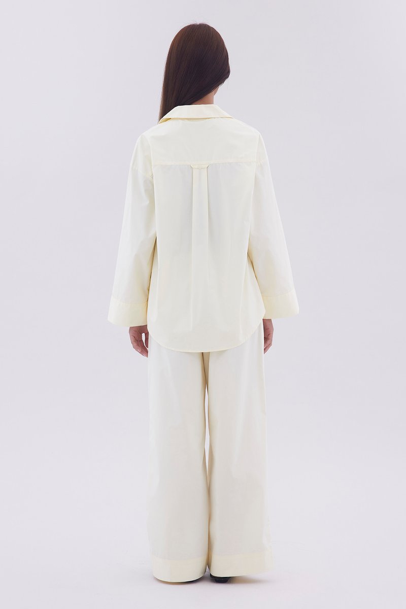 Notched Collar Oversized Shirt