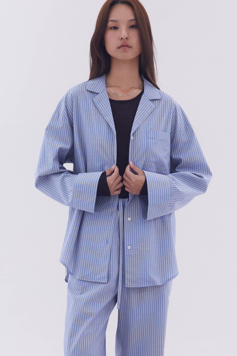 Notched Collar Oversized Shirt