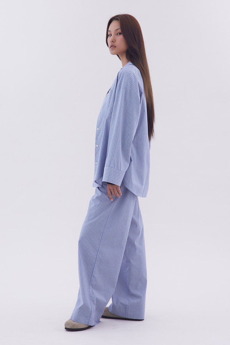 Notched Collar Oversized Shirt
