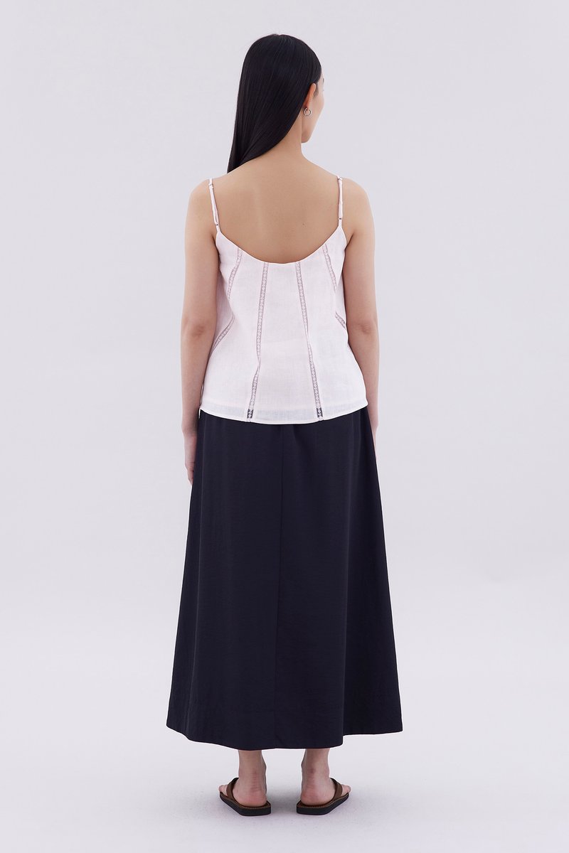Marison Lace-Trim Panelled Top
