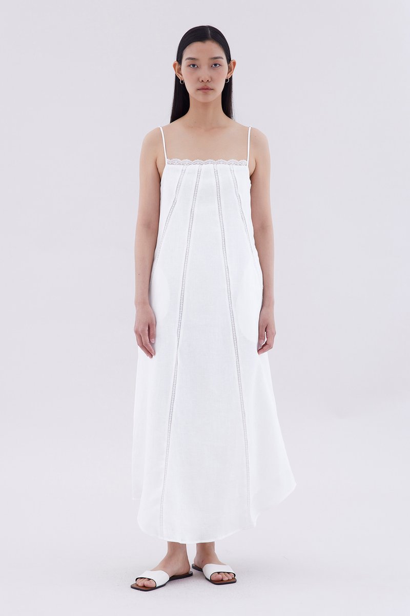 Delena Lace-Trim Panelled Dress
