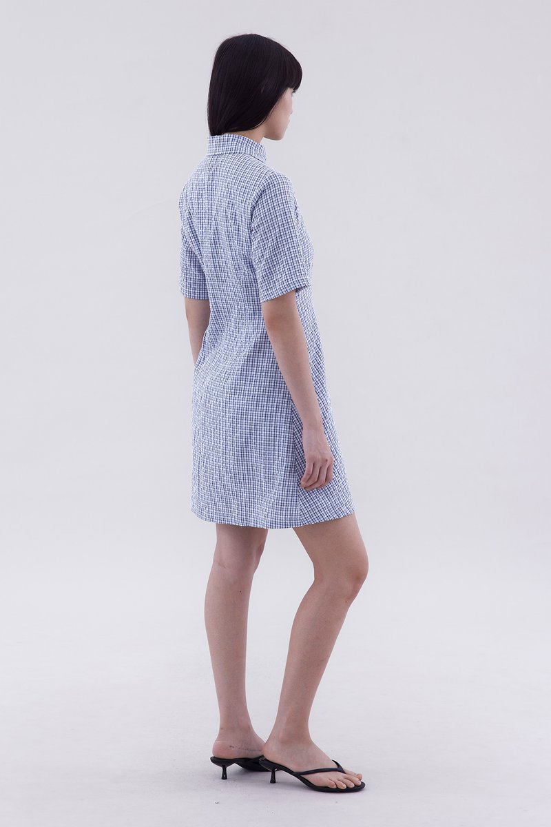 Etta Button-Down Fitted Dress