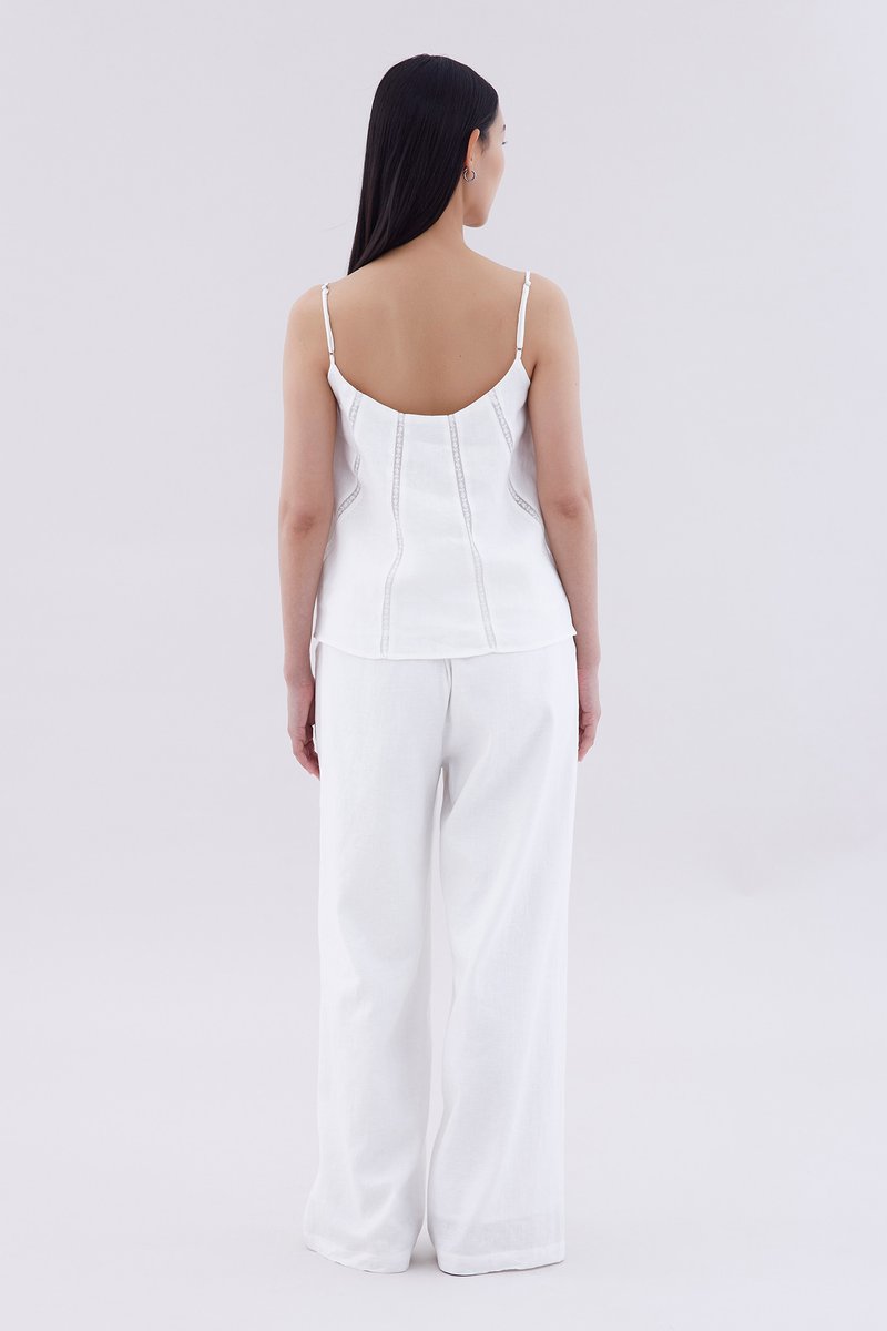 Marison Lace-Trim Panelled Top