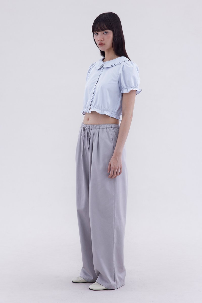 Mirane Peterpan-Collar Front Button Blouse