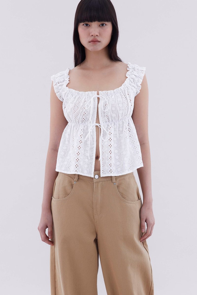 Delphino Ruch Tie Top