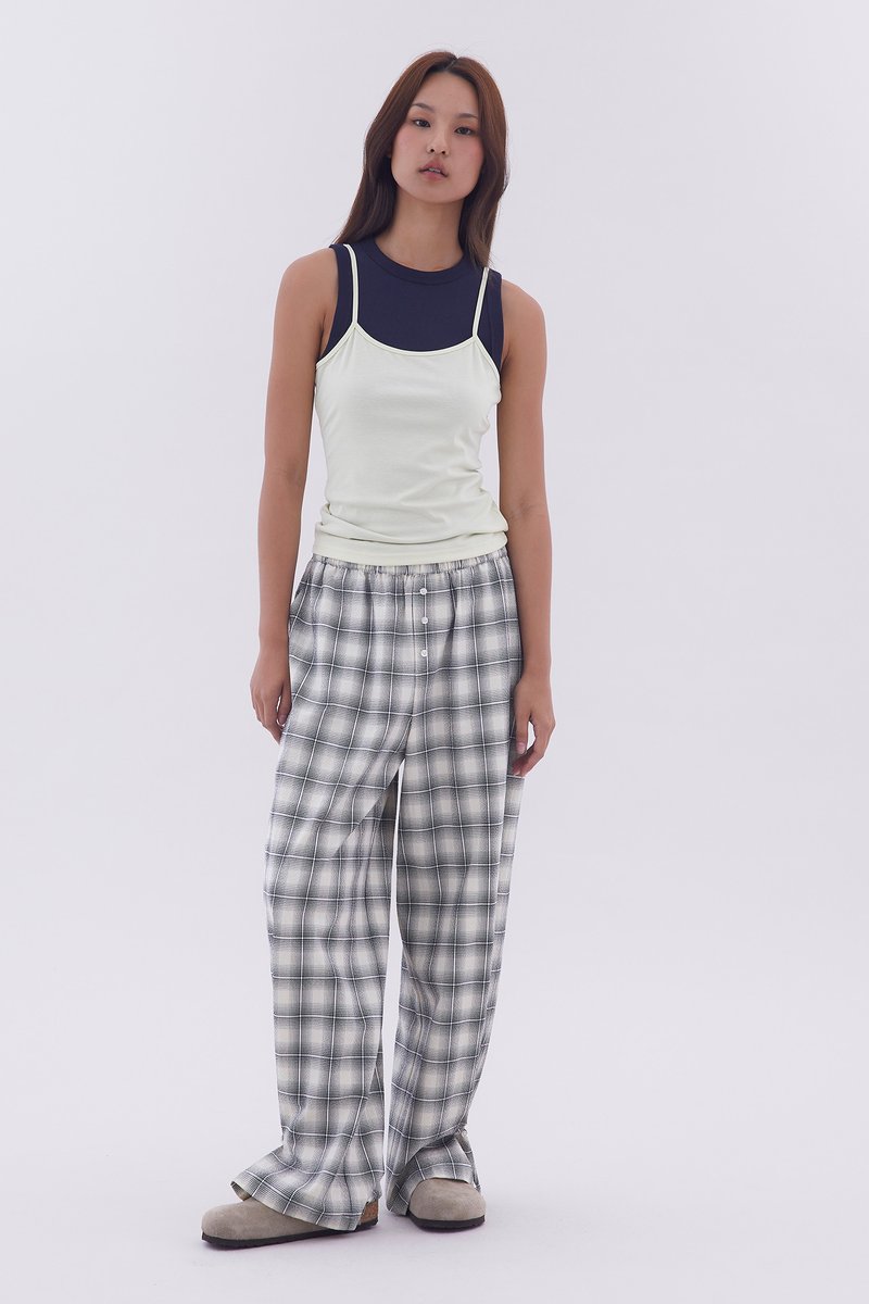 Checked Oversized Pants