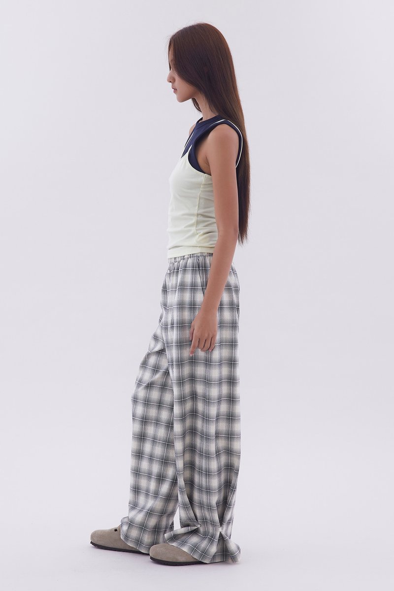 Checked Oversized Pants