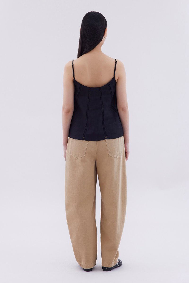 Marison Lace-Trim Panelled Top
