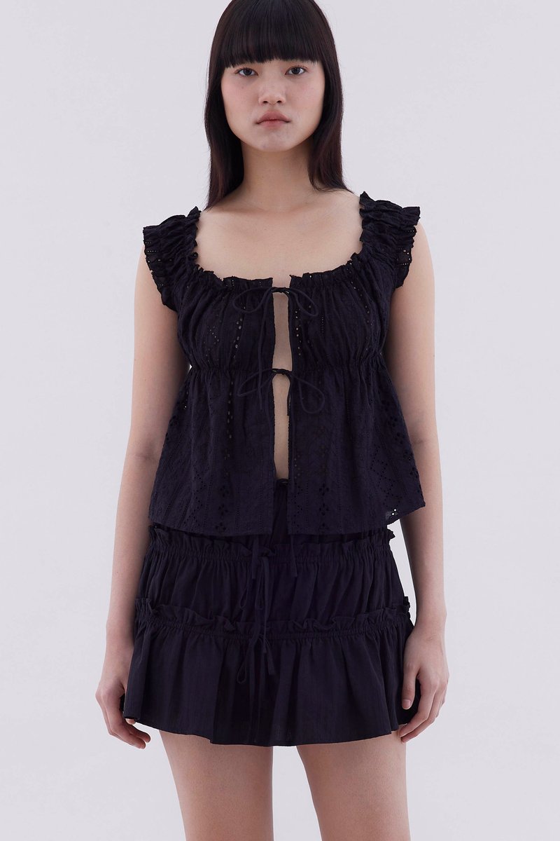 Delphino Ruch Tie Top