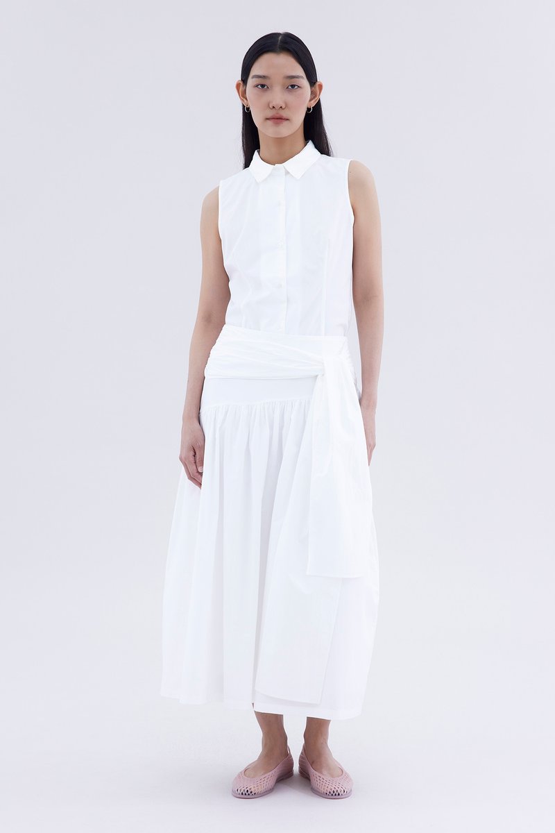 Camele Tie-Waist Skirt