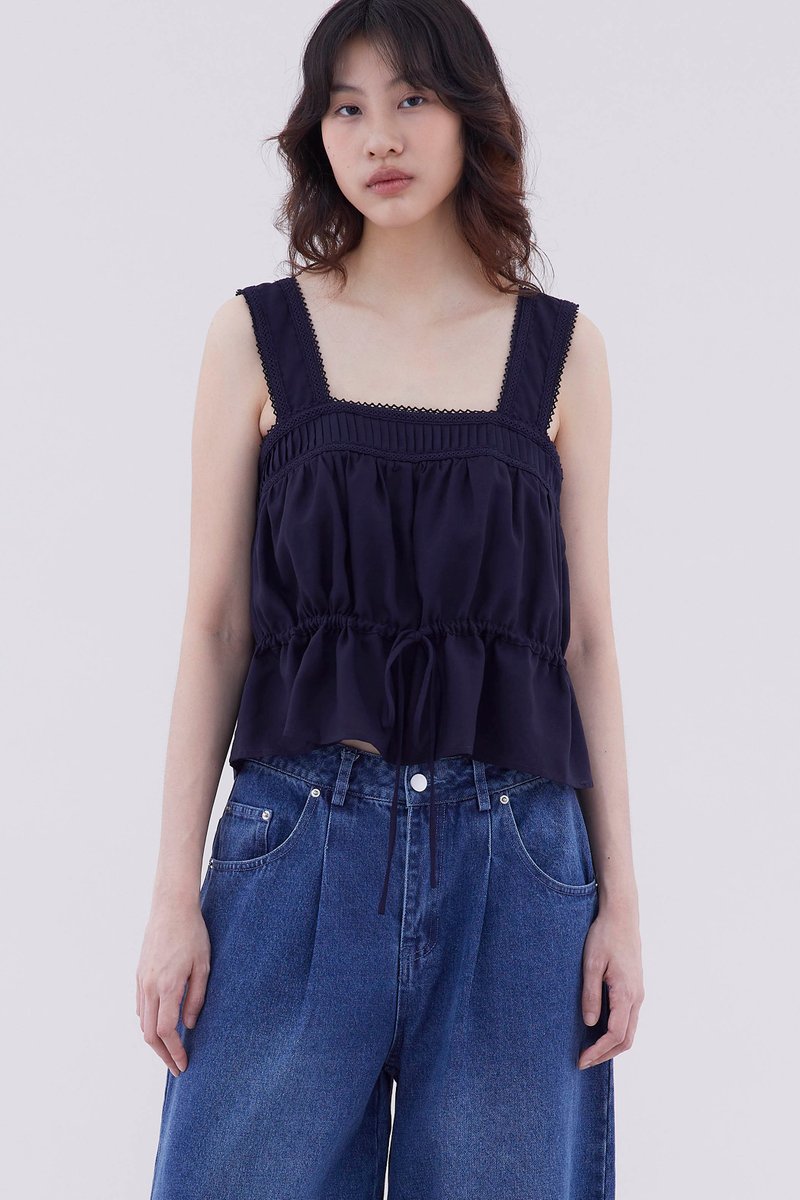 Celo Square-Neck Relaxed Top