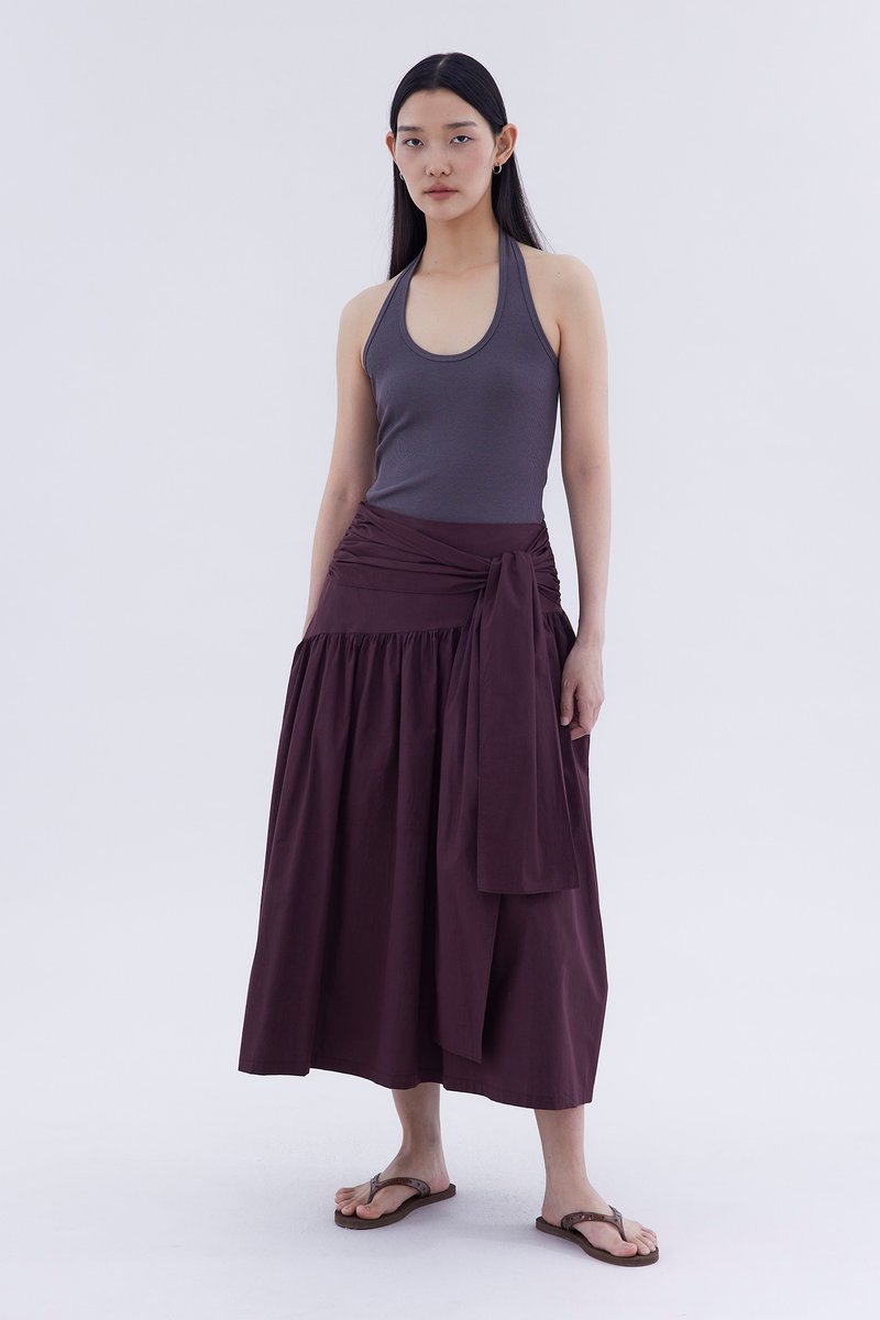 Camele Tie-Waist Skirt