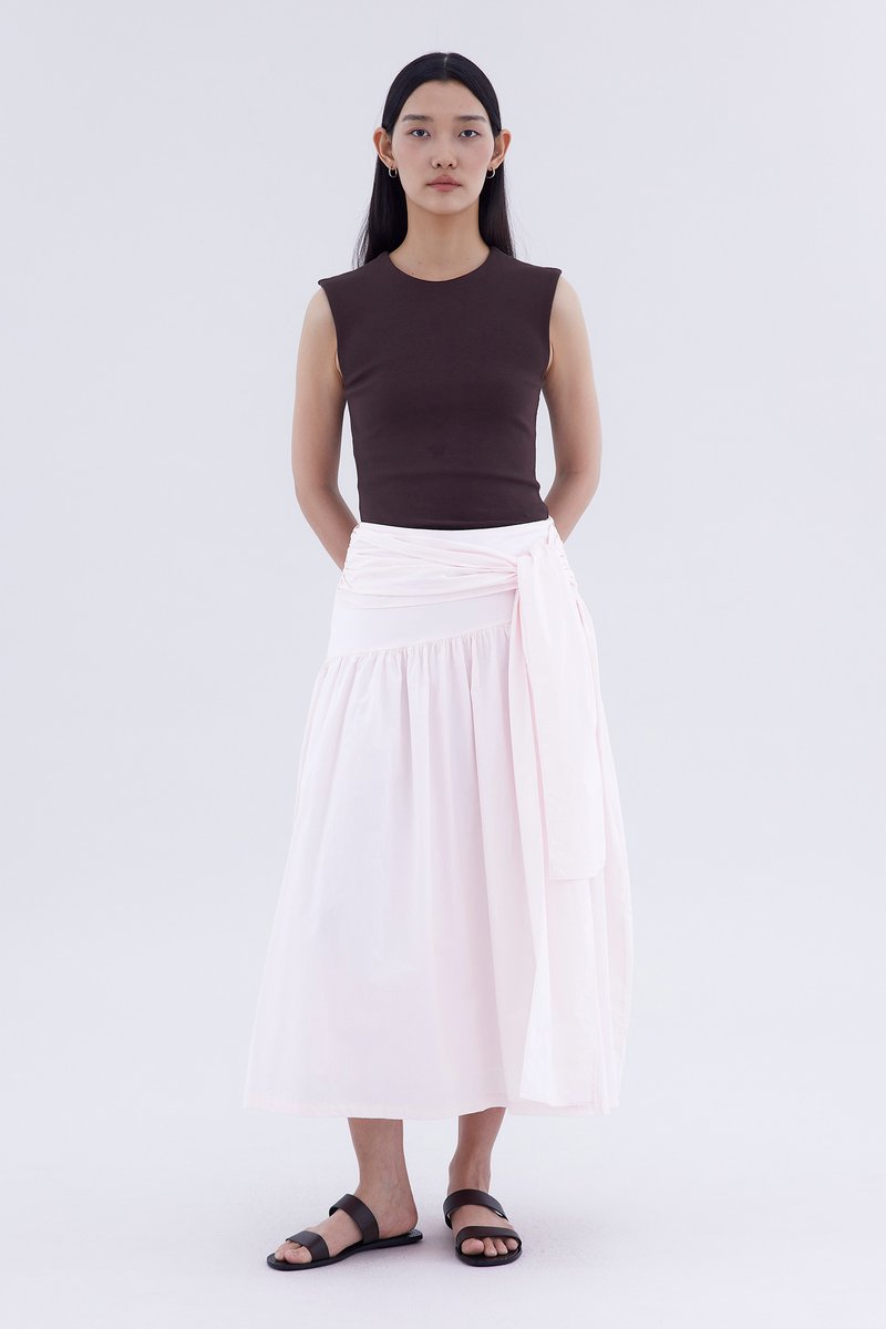 Camele Tie-Waist Skirt