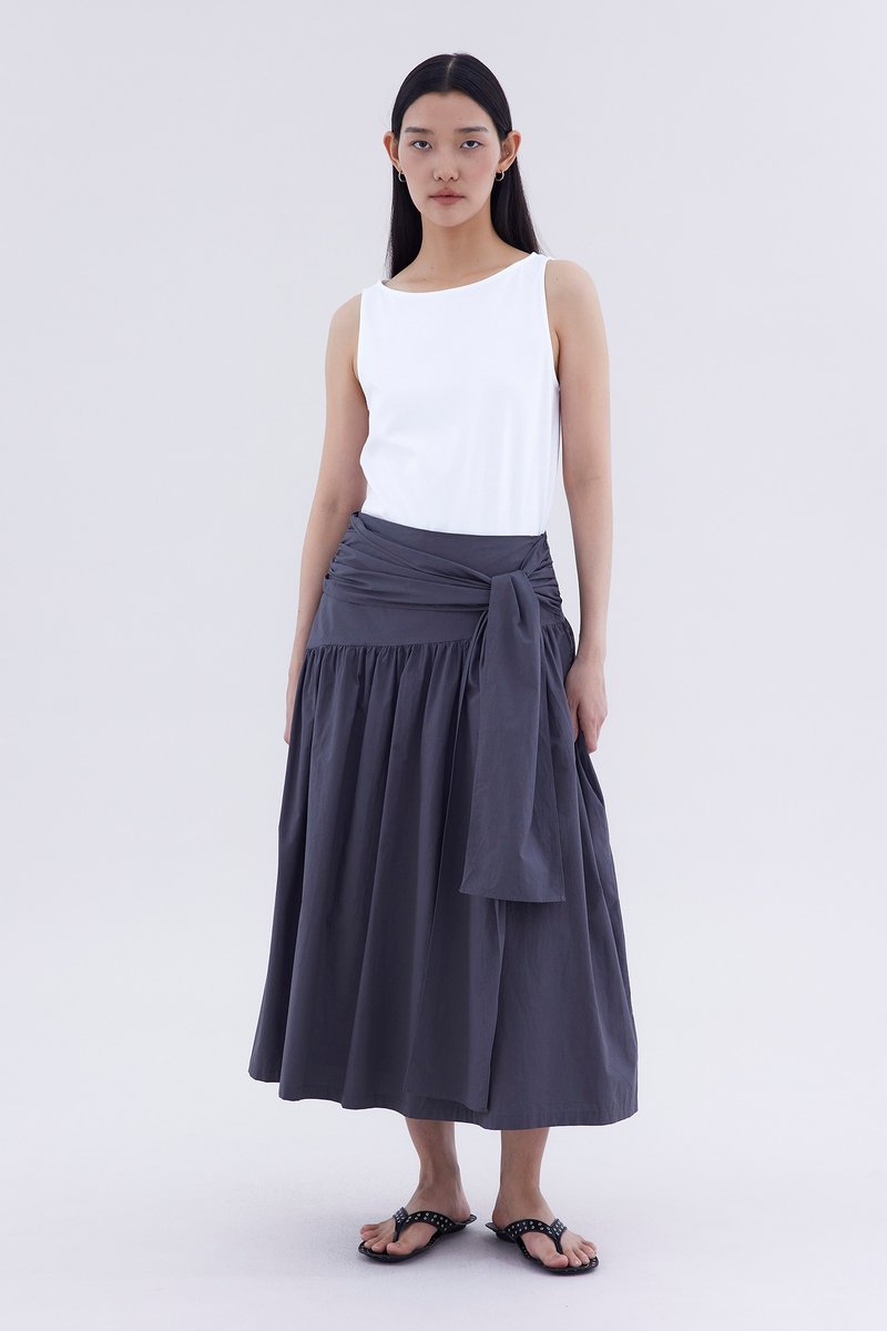 Camele Tie-Waist Skirt