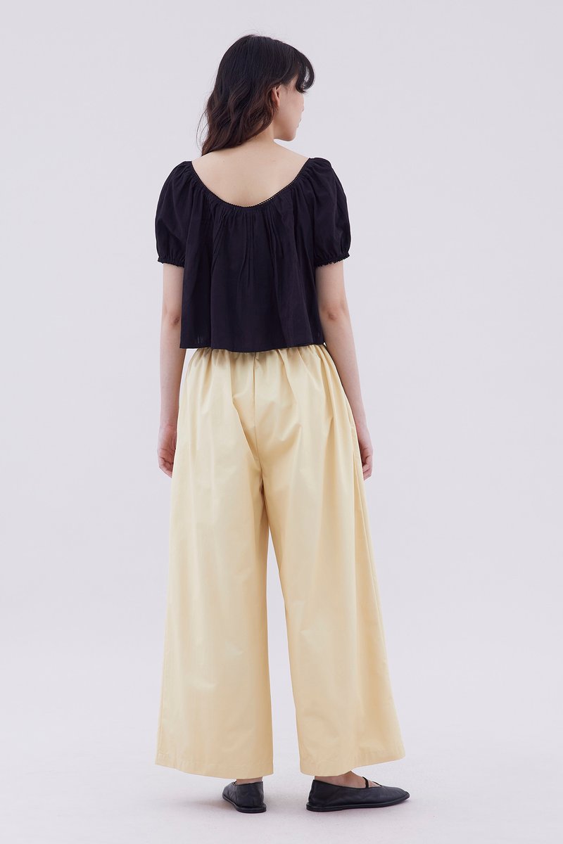 Joellea Scoop-Neck Lace-Trim Blouse