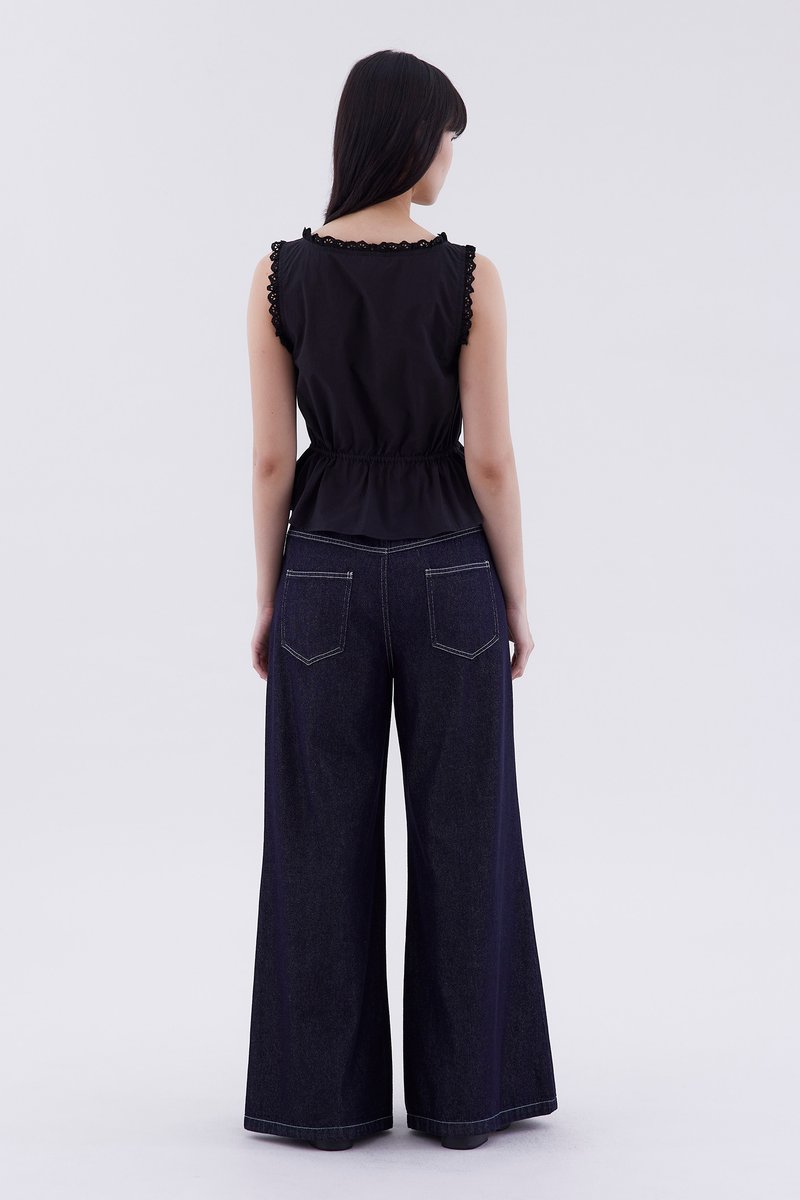 Leadow Lace-Trim Top