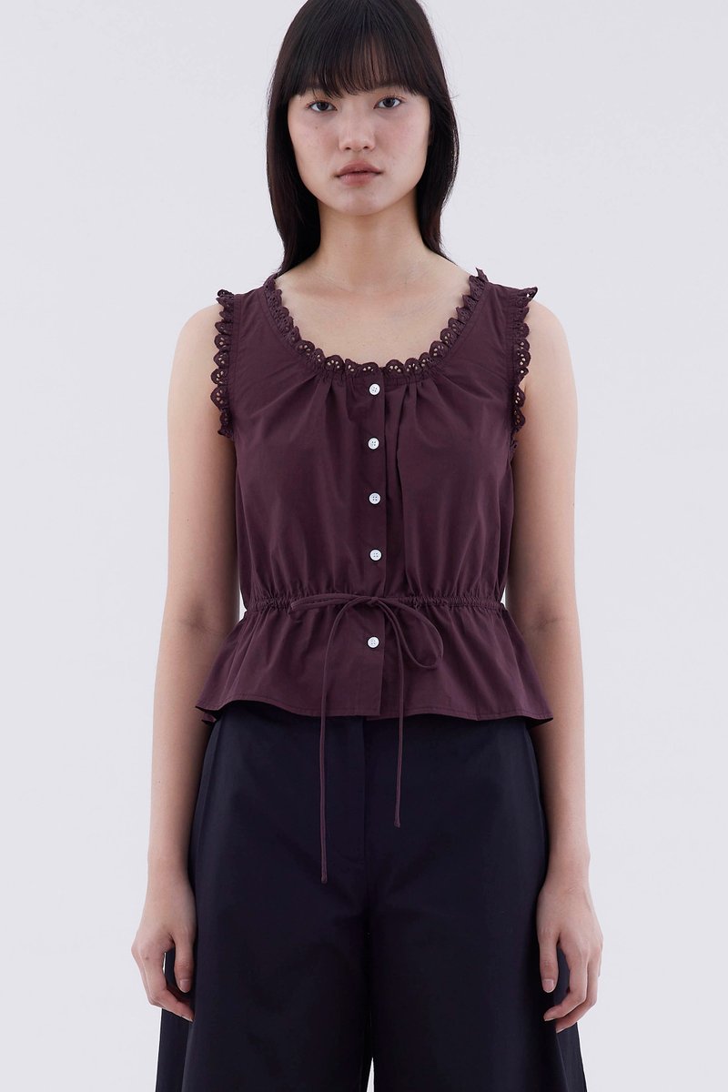 Leadow Lace-Trim Top