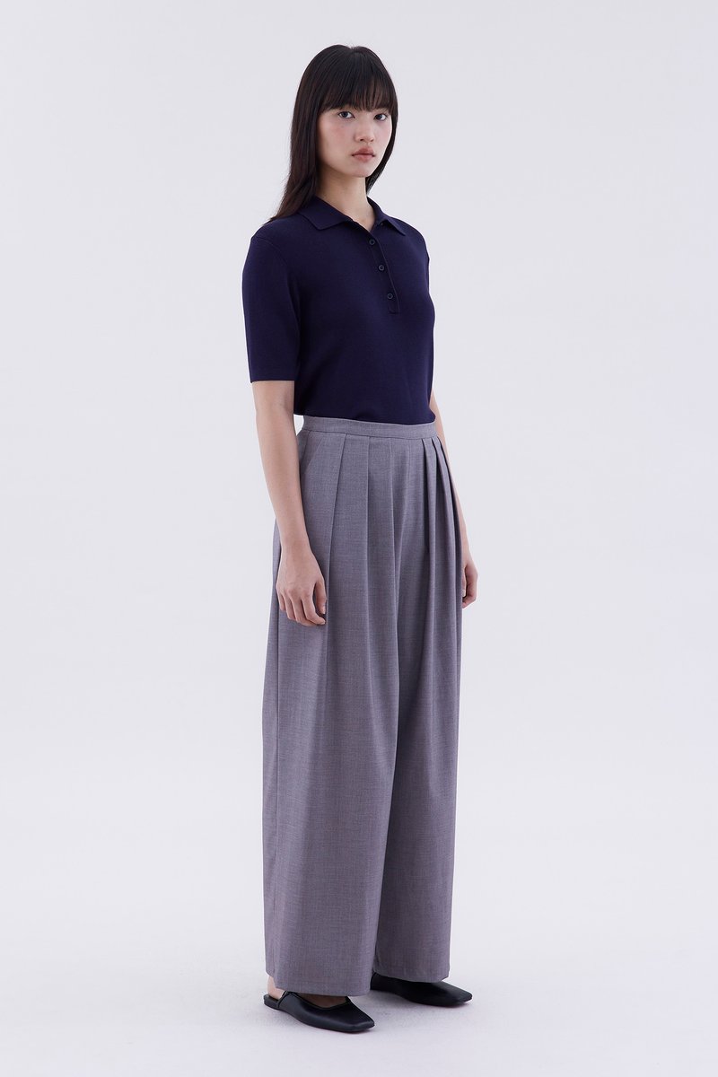 Zendra Mid-Rise Pleated Pants