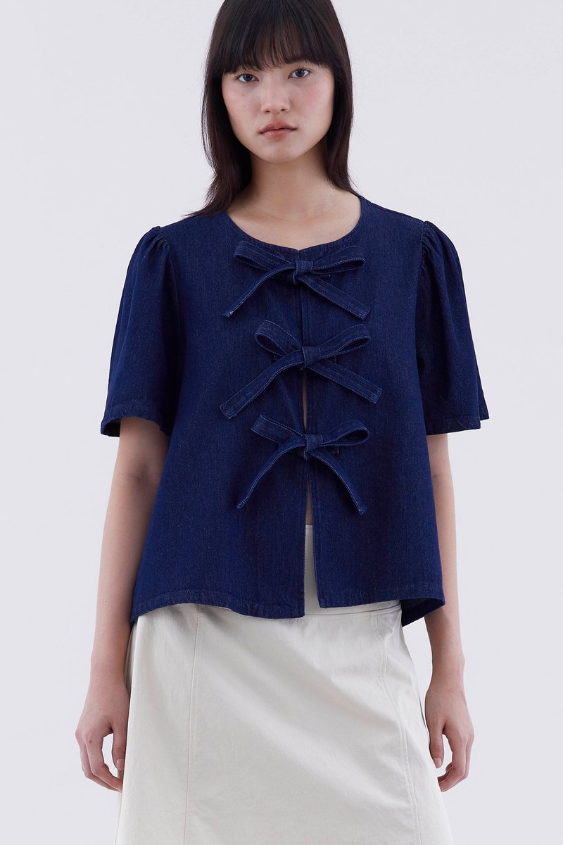 Selene Front-Tie Blouse