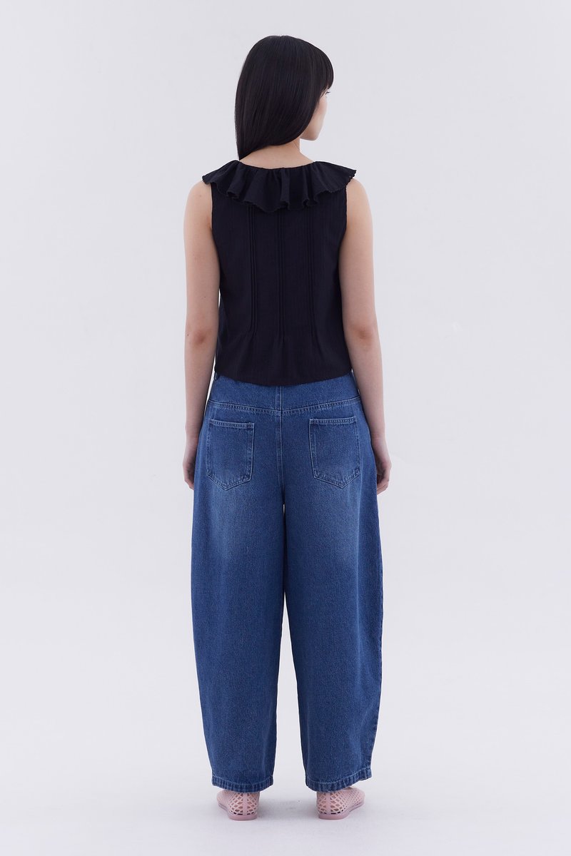 Olivie Ruffle Neck Top