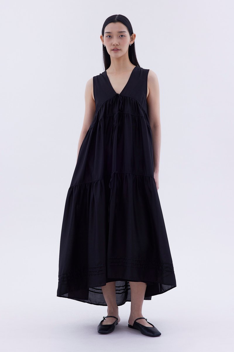 Noelle Ribbon-Tiered Dress