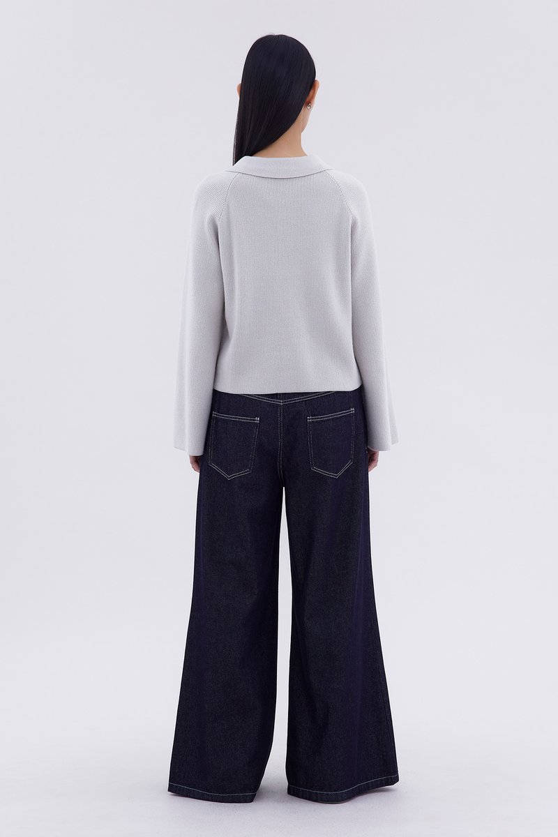 Maude Half Button Oversized Sweater