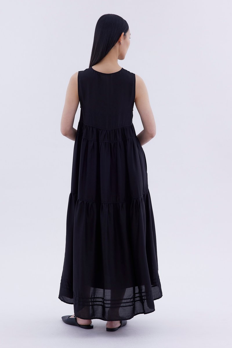 Noelle Ribbon-Tiered Dress
