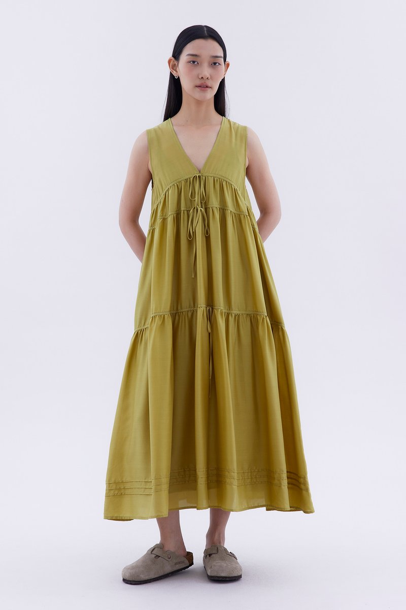 Noelle Ribbon-Tiered Dress