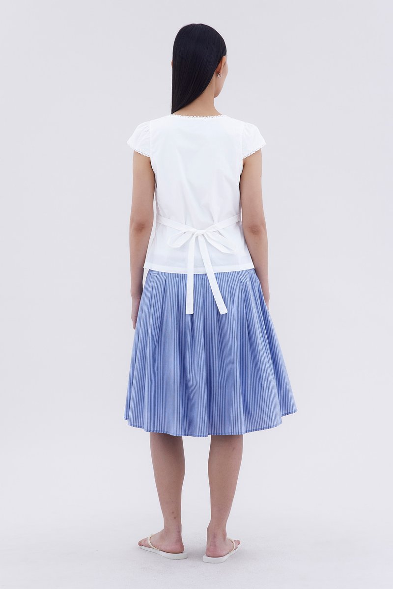 Mariette Lace Trim Fitted Blouse