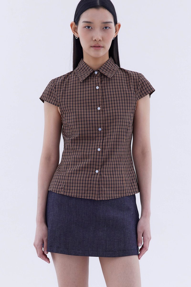 Loona Cap Sleeve Fitted Shirt