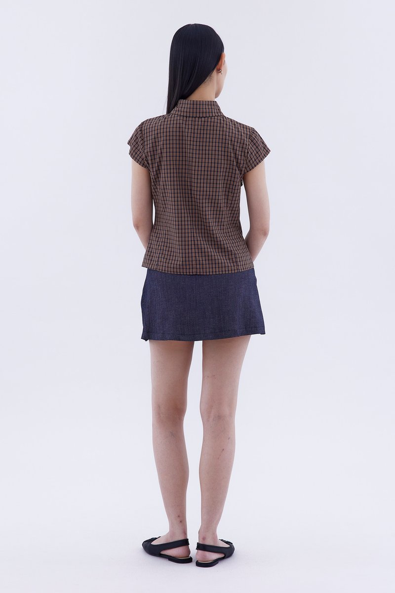 Loona Cap Sleeve Fitted Shirt