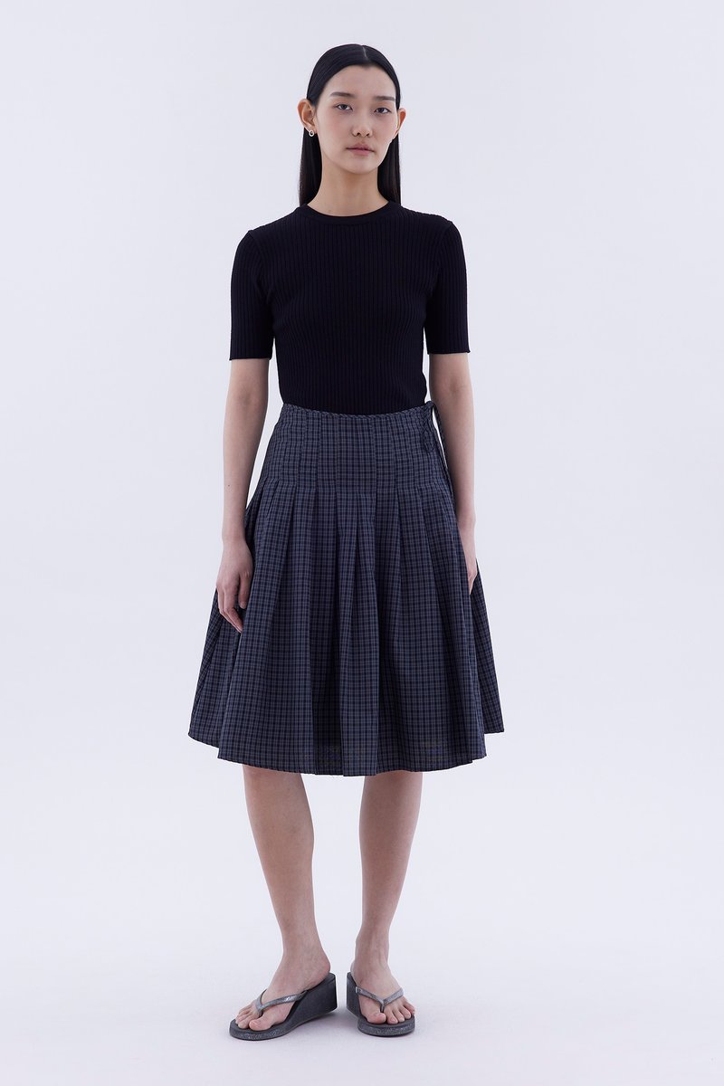 Lavena Pleated Half Skirt