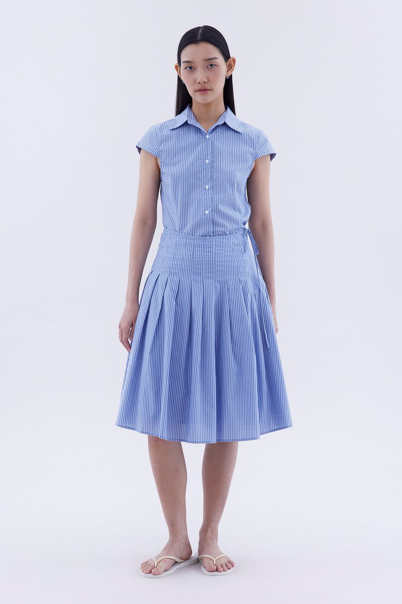 Lavena Pleated Half Skirt