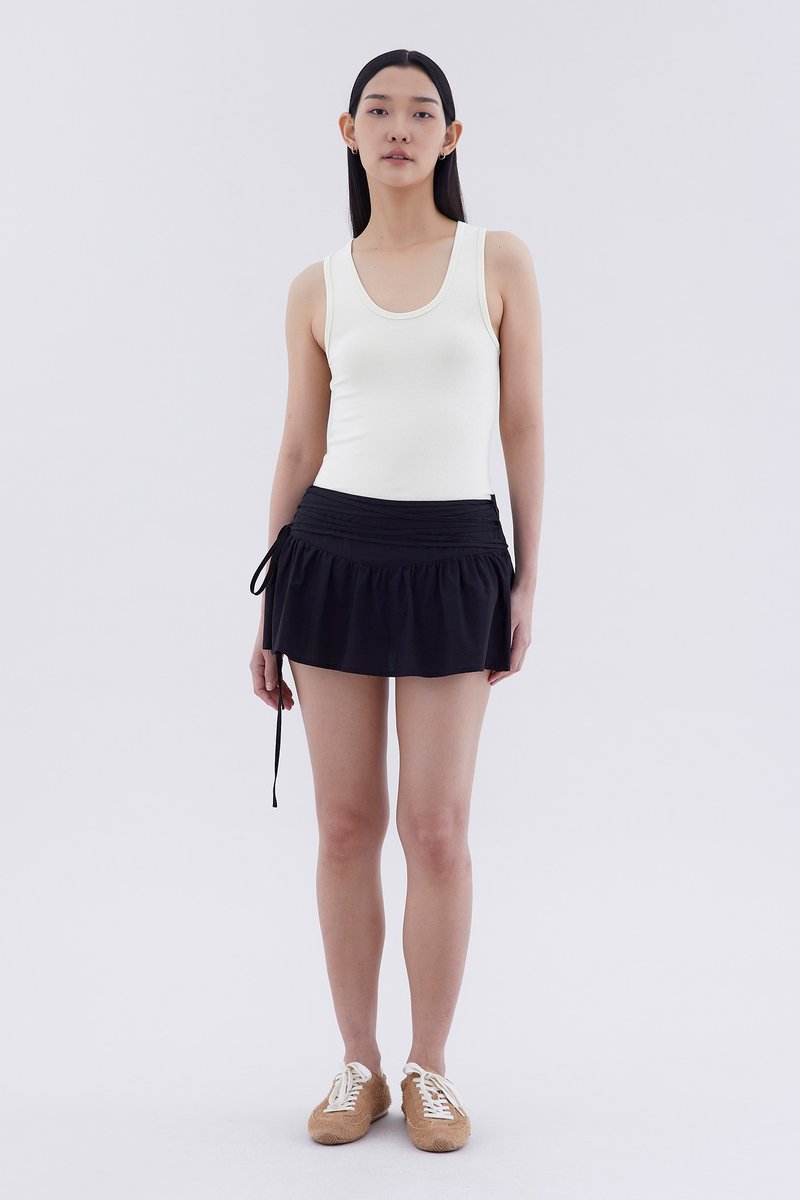 Reiko Mid-Rise Lace-Up Mini Skorts