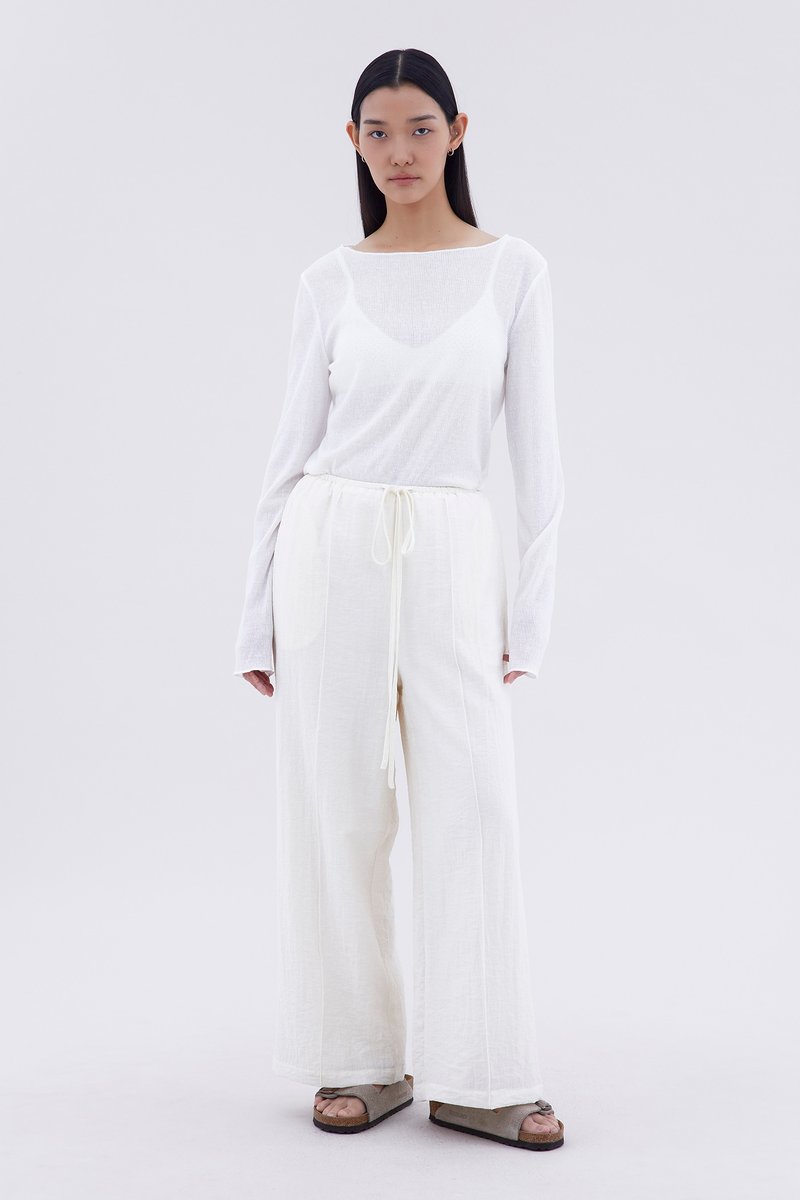 Yara Drawstring Wide-Leg Pants