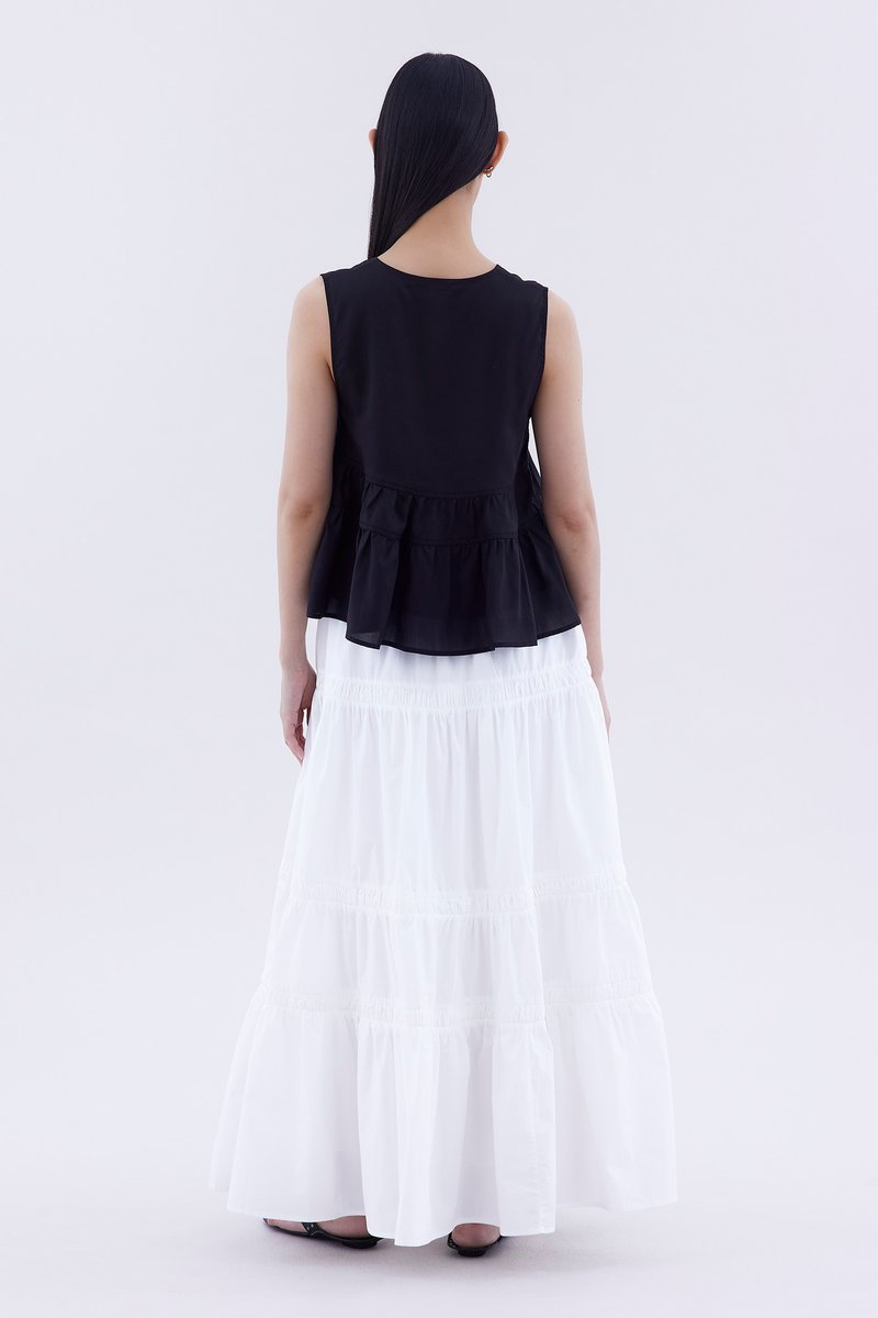 Fernella Ribbon-Tiered Top