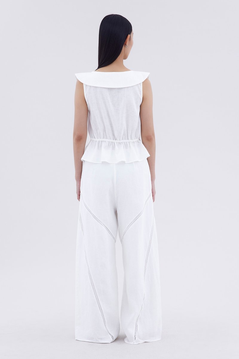 Arely Collared Drawstring Top