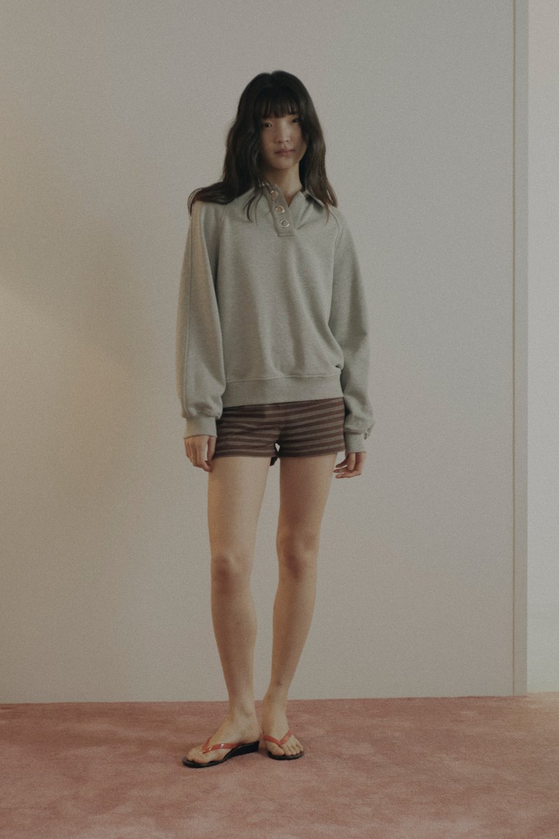 Collared Fleece Sweatshirt