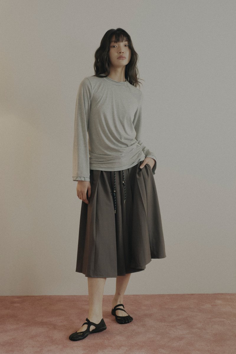 Long Sleeve Contrast Trim Top