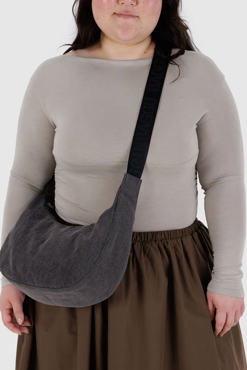 Baggu Medium Denim Crescent Bag