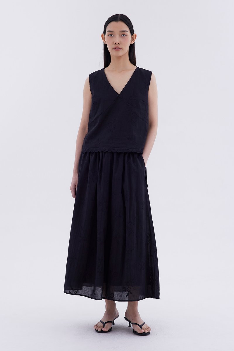 Delke Drawstring Full Skirt