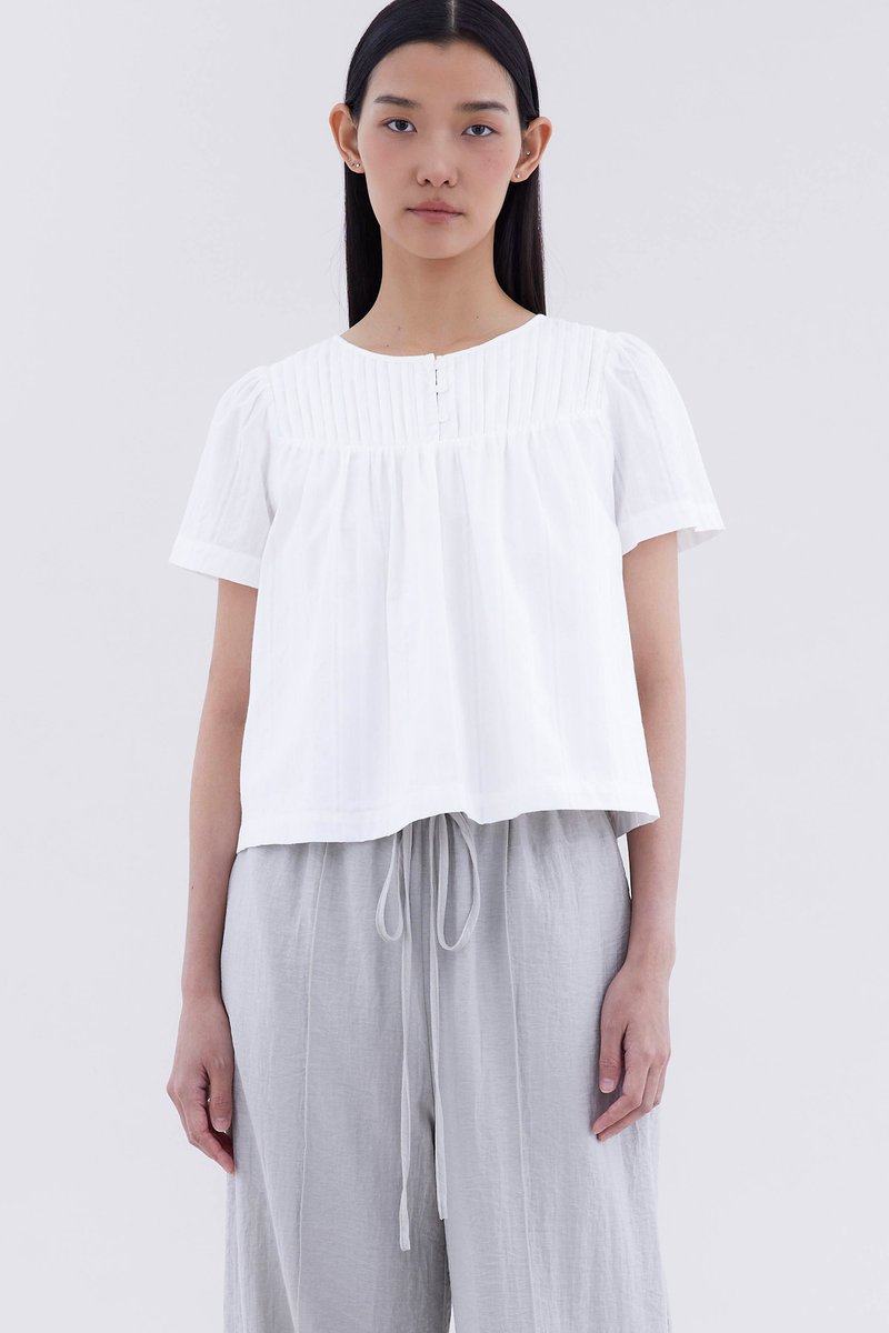 Laire Pin-Tuck Relaxed Top